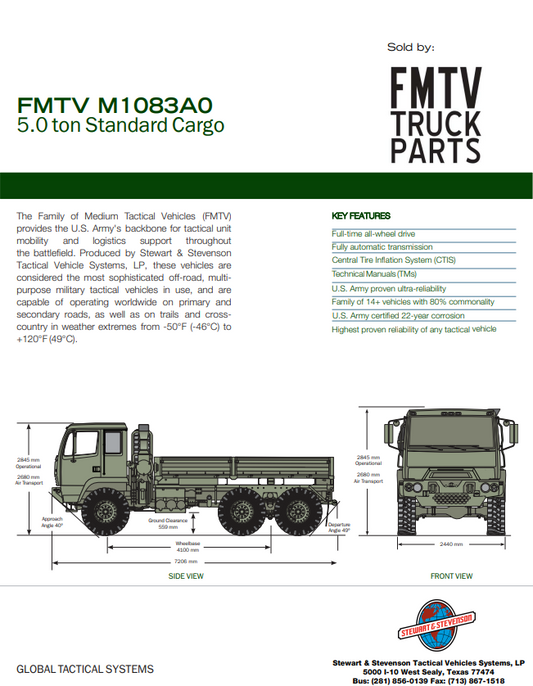 M1083A0 5.0 Standard Cargo 6x6